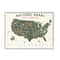 Stupell Industries National Parks Map with Numbered Key United States Framed Wall Art